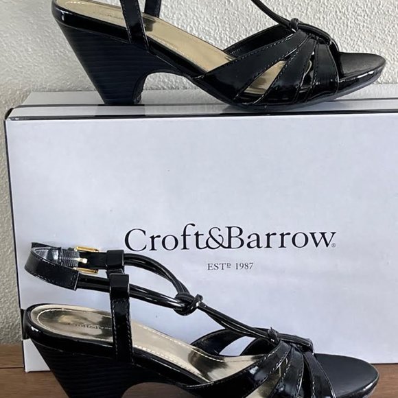 croft & barrow sandals. size 7,  Black - Picture 4 of 5
